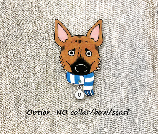 German Shepherd Dog Pin | Handmade Dog Lover Gift