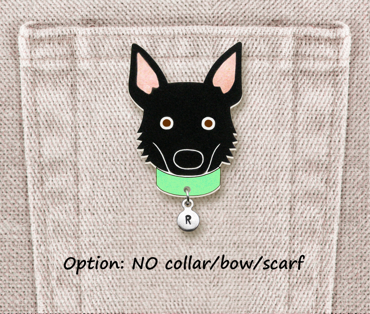 Black German Shepherd Dog Pin | Handmade Pet Lover Gift