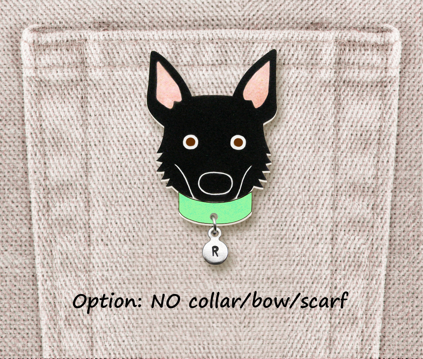 Black German Shepherd Dog Pin | Handmade Pet Lover Gift
