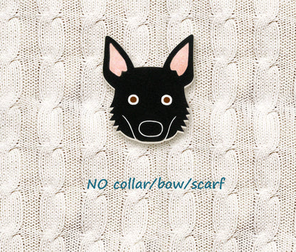 Black German Shepherd Dog Pin | Handmade Pet Lover Gift