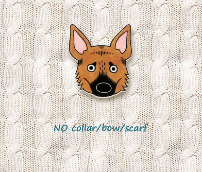 German Shepherd Dog Pin | Handmade Dog Lover Gift