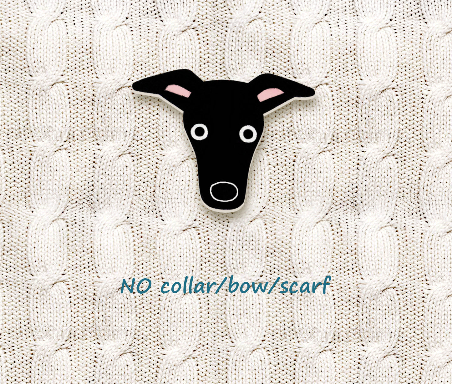 Black Italian Greyhound Whippet Pin | Handmade Black Dog Brooch