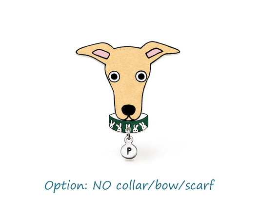 Fawn Italian Greyhound Whippet Pin | Handmade Dog Brooch