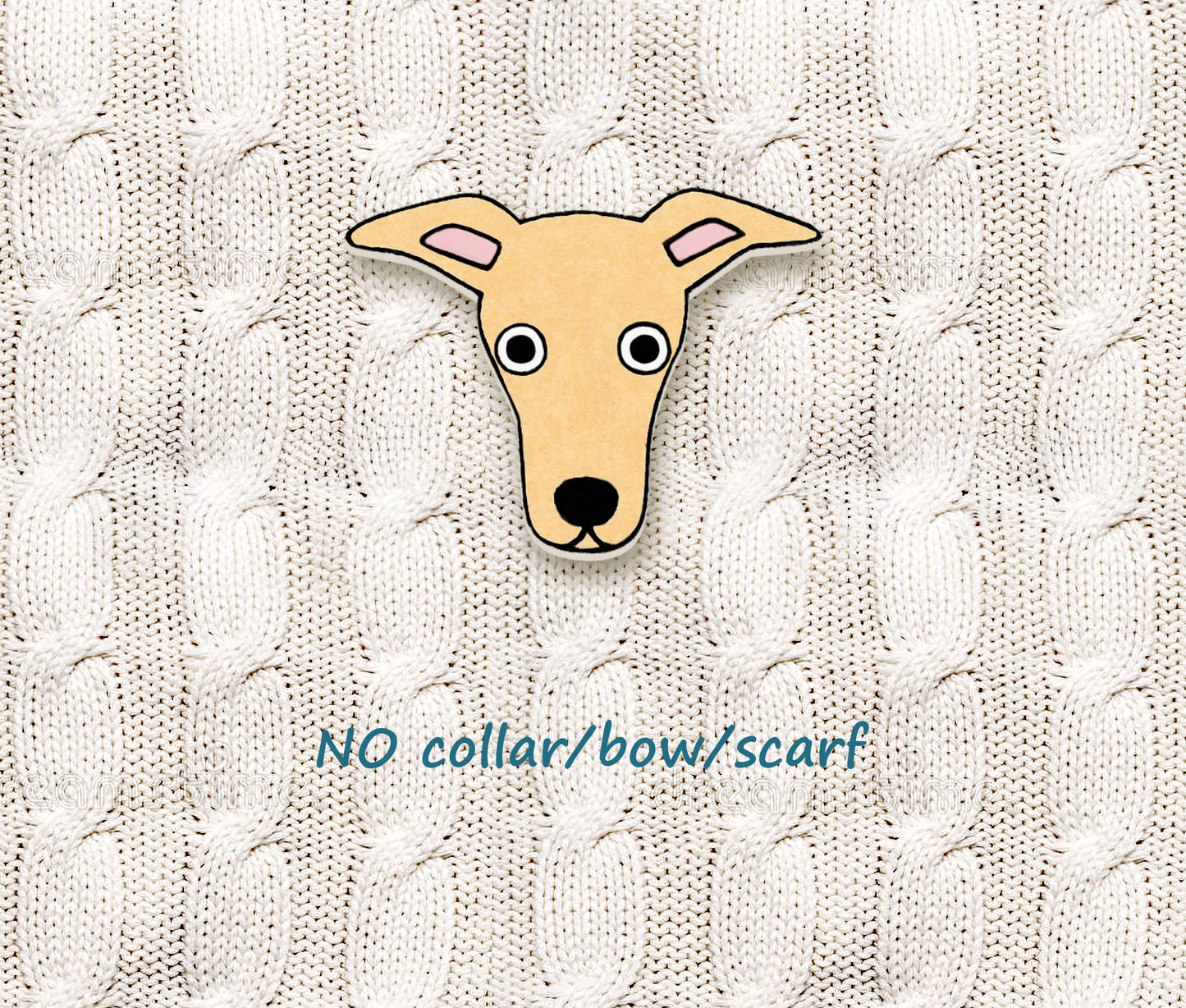 Fawn Italian Greyhound Whippet Pin | Handmade Dog Brooch
