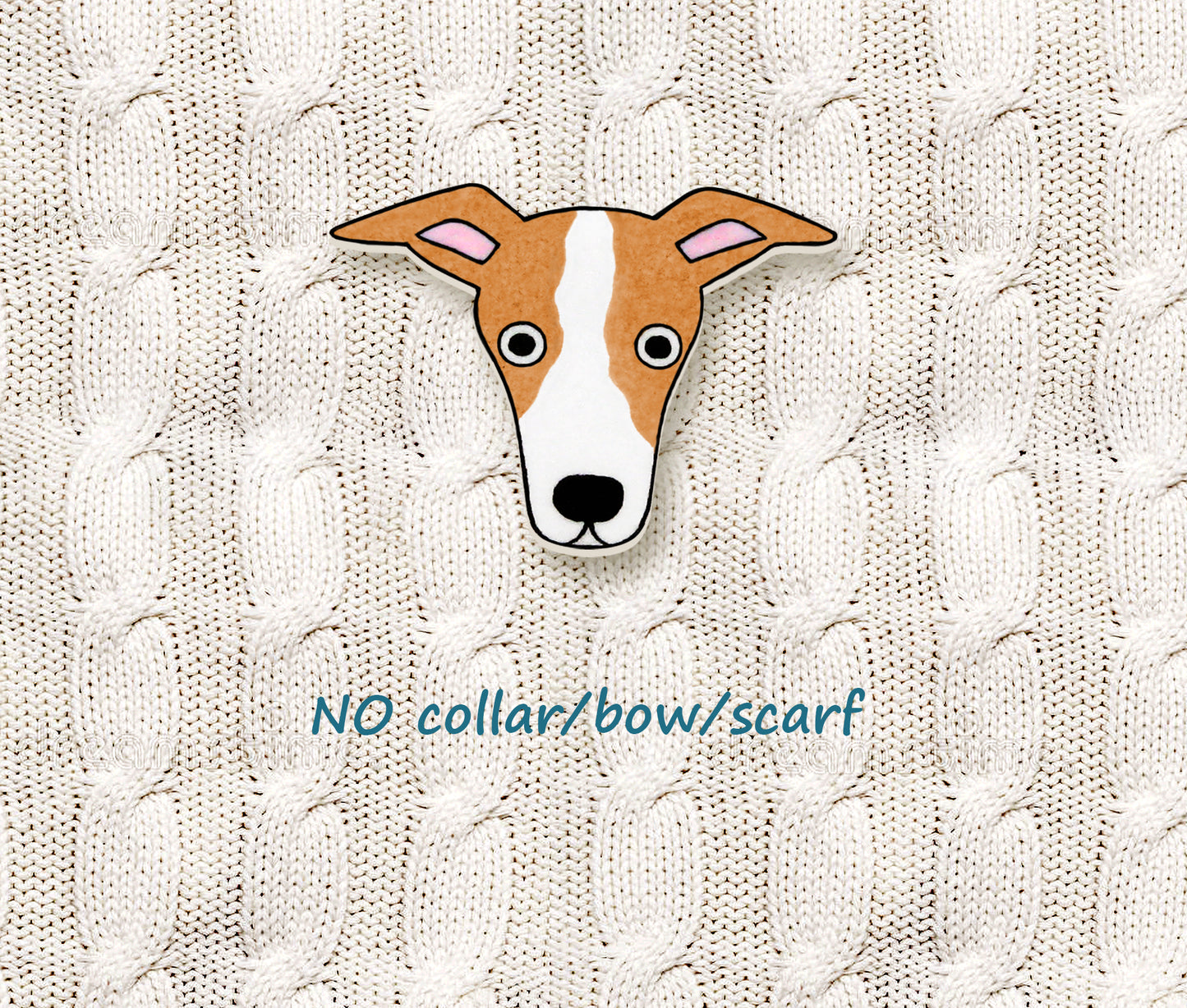 Italian Greyhound Whippet Pin | Brown Red & White Dog Pin