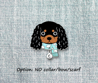 Black & Tan Cavalier King Charles Spaniel Pin | Handmade Dog Jewelry