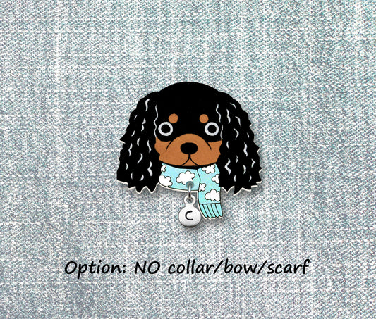 Black & Tan Cavalier King Charles Spaniel Pin | Handmade Dog Jewelry