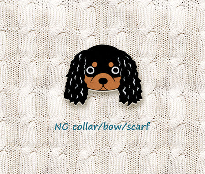 Black & Tan Cavalier King Charles Spaniel Pin | Handmade Dog Jewelry