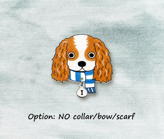 Blenheim Cavalier King Charles Spaniel Pin | Handcrafted Dog Lover Gift