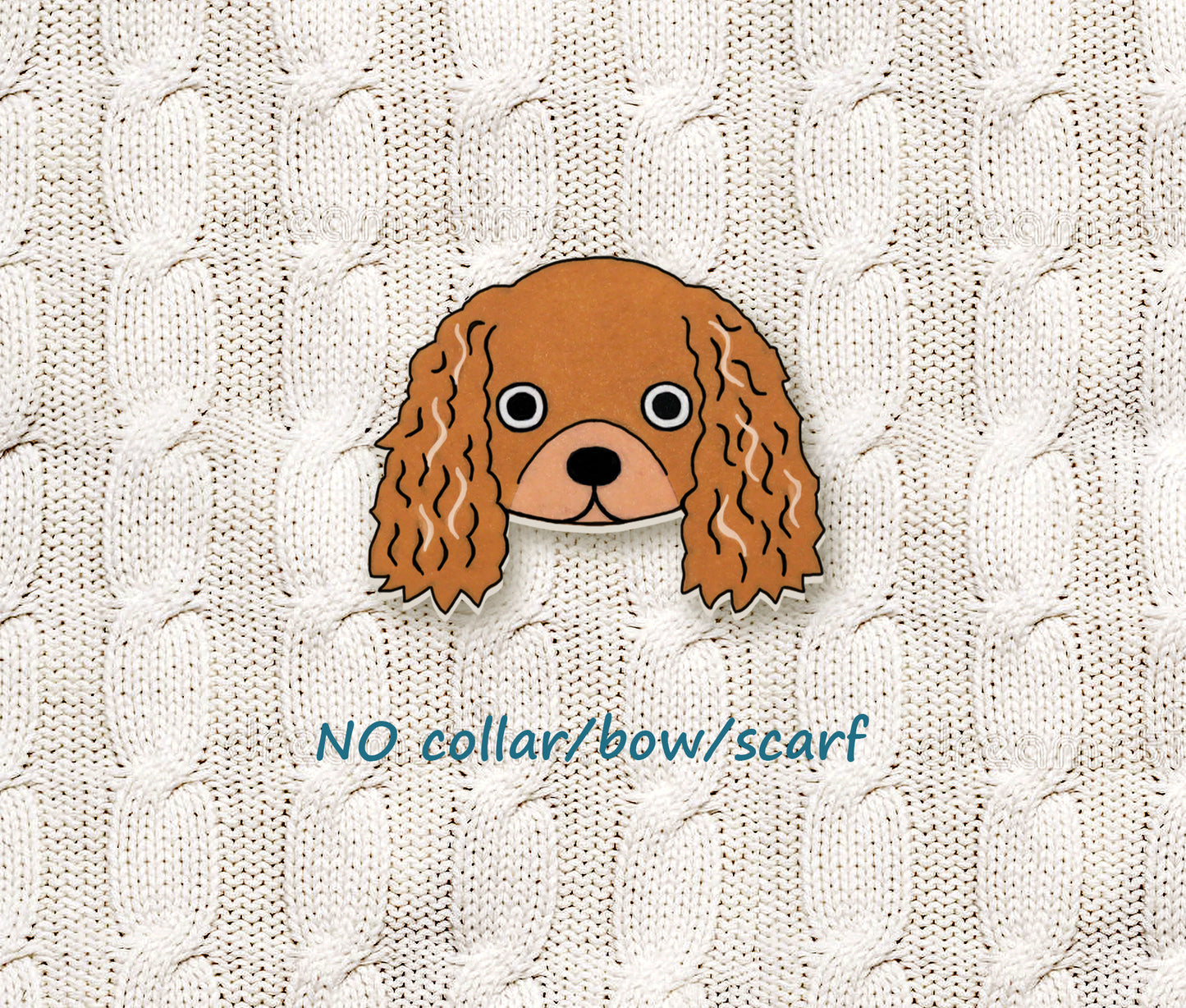 Ruby Cavalier King Charles Spaniel Pin | Handcrafted Dog Brooch