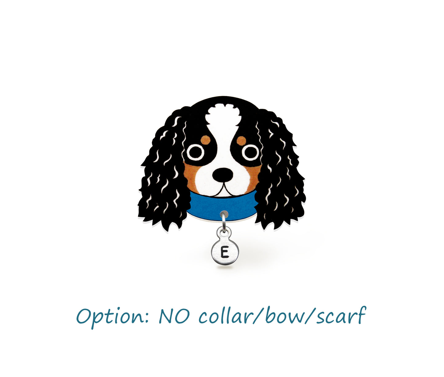 Tricolor Cavalier King Charles Spaniel Pin | Handmade Dog Jewelry