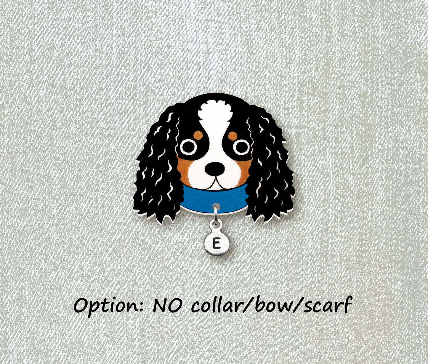 Tricolor Cavalier King Charles Spaniel Pin | Handmade Dog Jewelry
