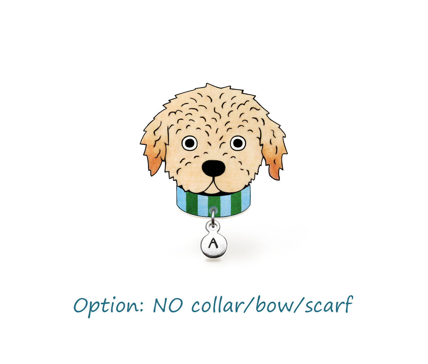 Labradoodle Goldendoodle Pin | Apricot Cream Dog Jewelry