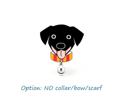 Black Labrador Retriever Pin | Custom Black Dog Jewelry