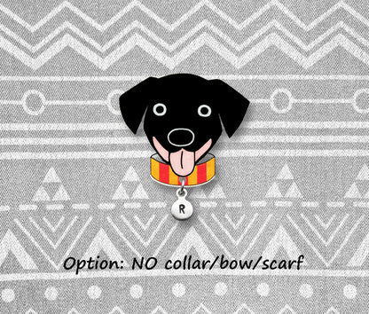 Black Labrador Retriever Pin | Custom Black Dog Jewelry