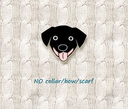 Black Labrador Retriever Pin | Custom Black Dog Jewelry