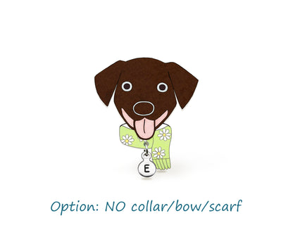 Chocolate Labrador Retriever Pin | Handmade Brown Dog Jewelry
