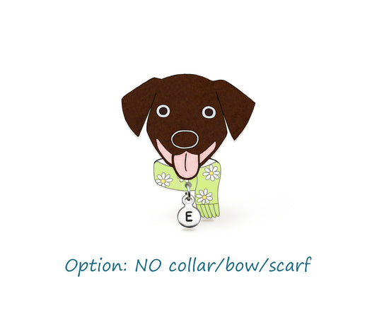 Chocolate Labrador Retriever Pin | Handmade Brown Dog Jewelry