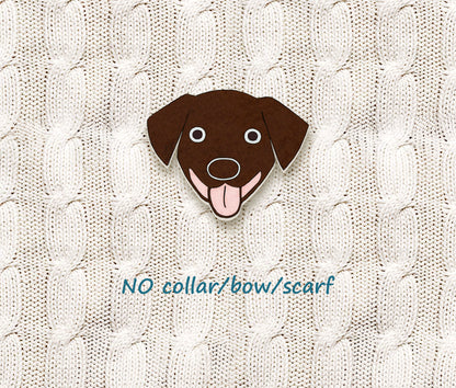 Chocolate Labrador Retriever Pin | Handmade Brown Dog Jewelry