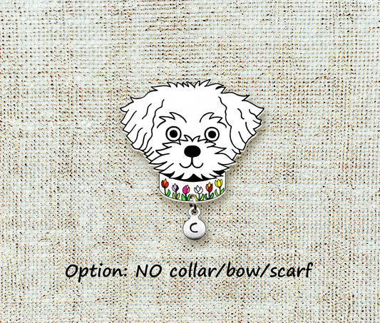 Maltese Pin | Personalized Dog Mom Gift