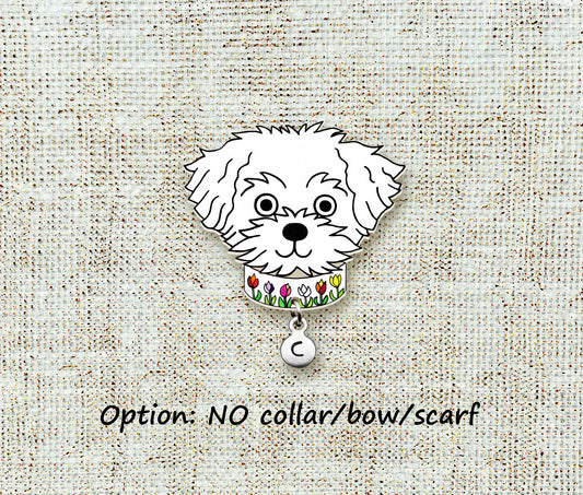 Maltese Pin | Personalized Dog Mom Gift