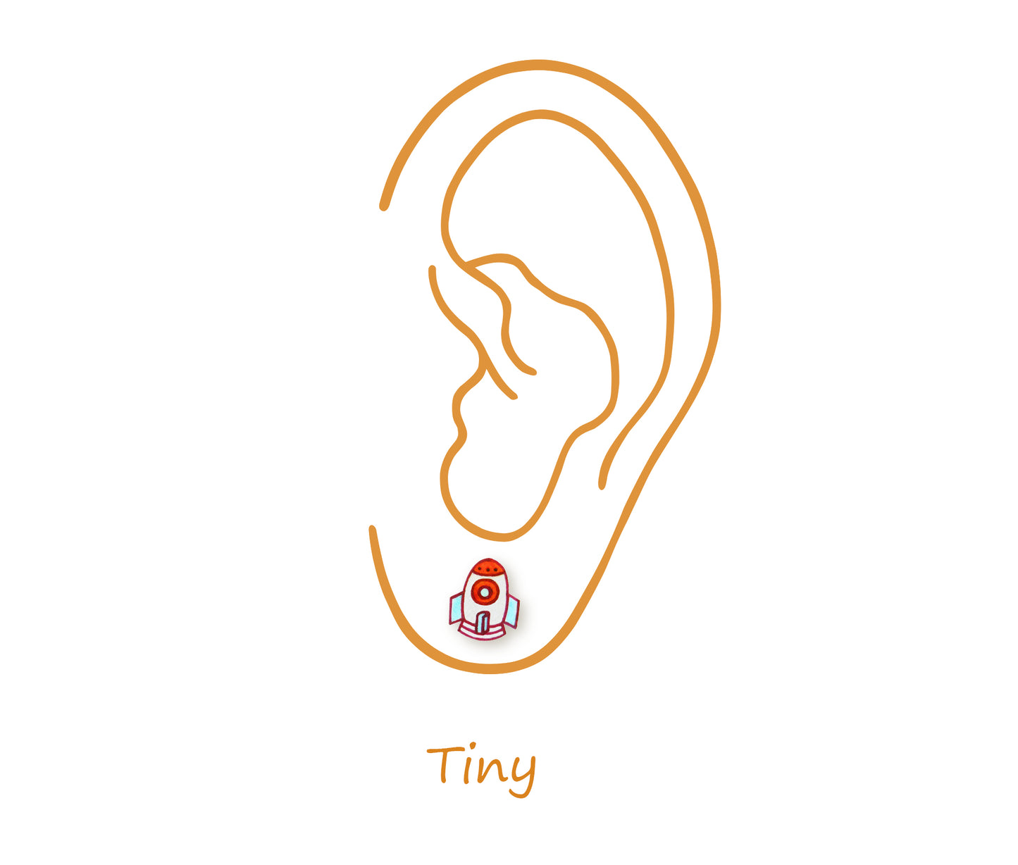 Tiny Rocket Stud Earrings | Hypoallergenic Space Astronaut Jewelry