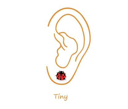Tiny Ladybug Stud Earrings | Hypoallergenic Bug Lover Jewelry