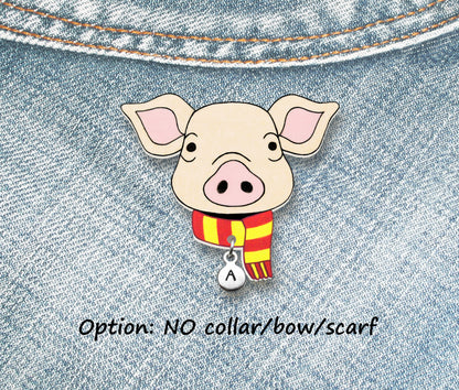 Pink Pig Pin | Handmade Farm Animal Lover Gift