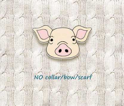 Pink Pig Pin | Handmade Farm Animal Lover Gift