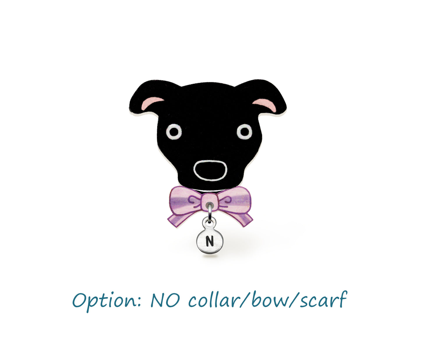 Black Pit Bull Pin | Handmade Pitbull Brooch