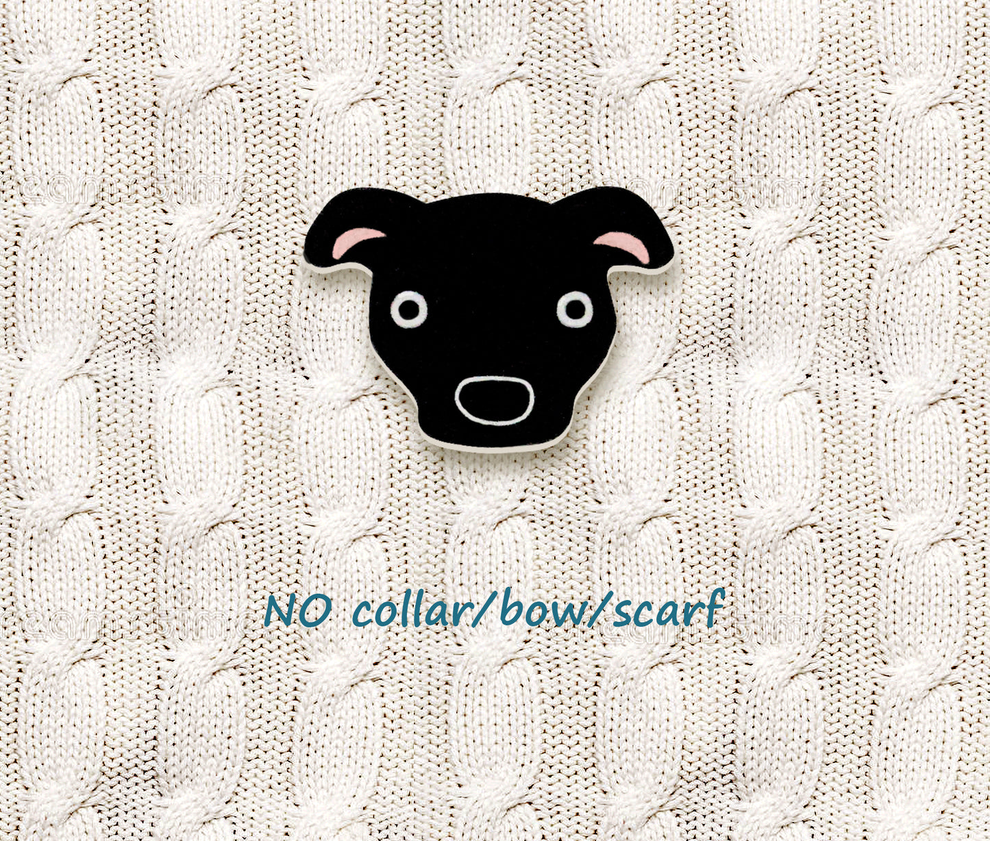 Black Pit Bull Pin | Handmade Pitbull Brooch
