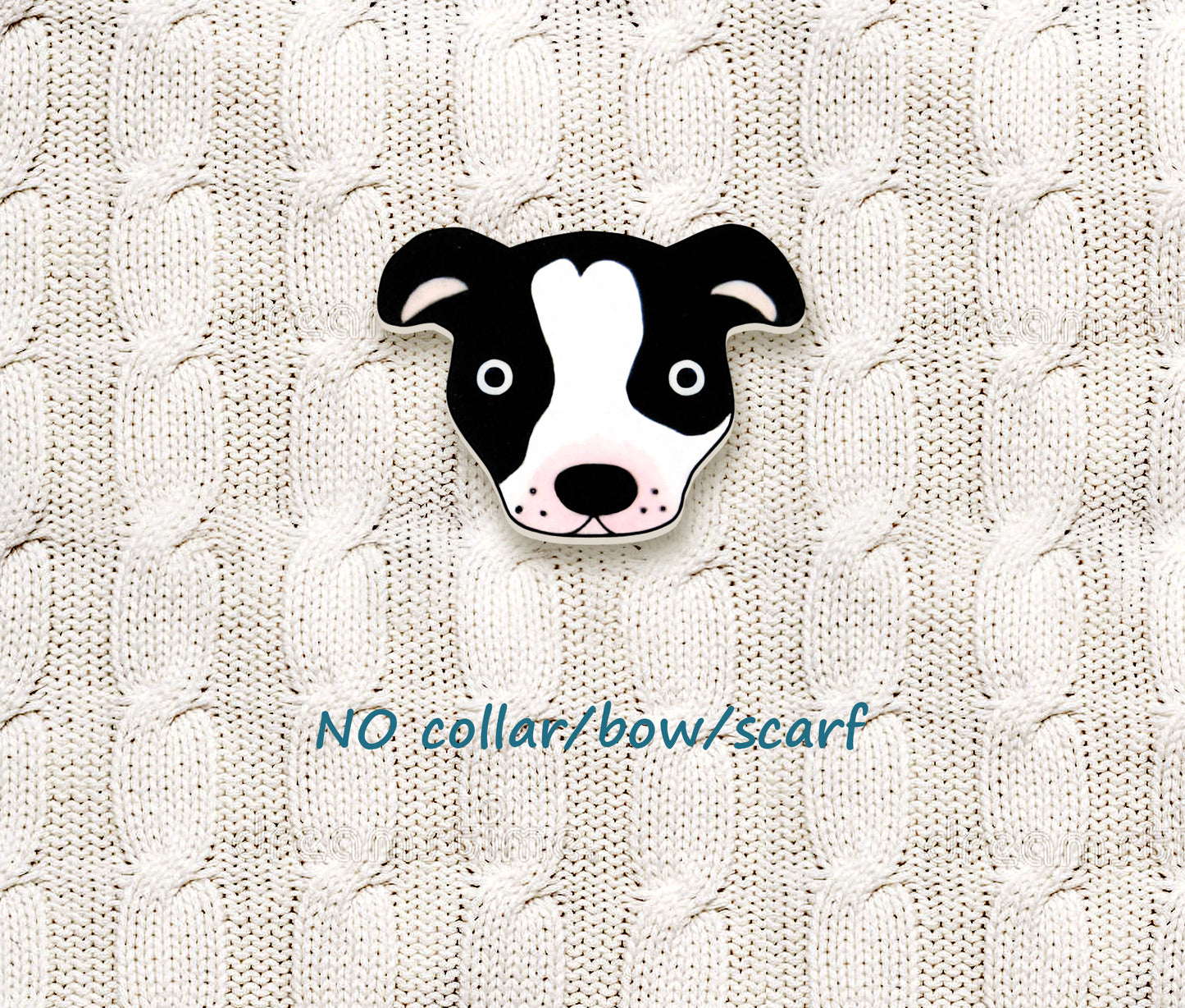 Black & White Pit Bull Pin | Handmade Pitbull Lover Gift