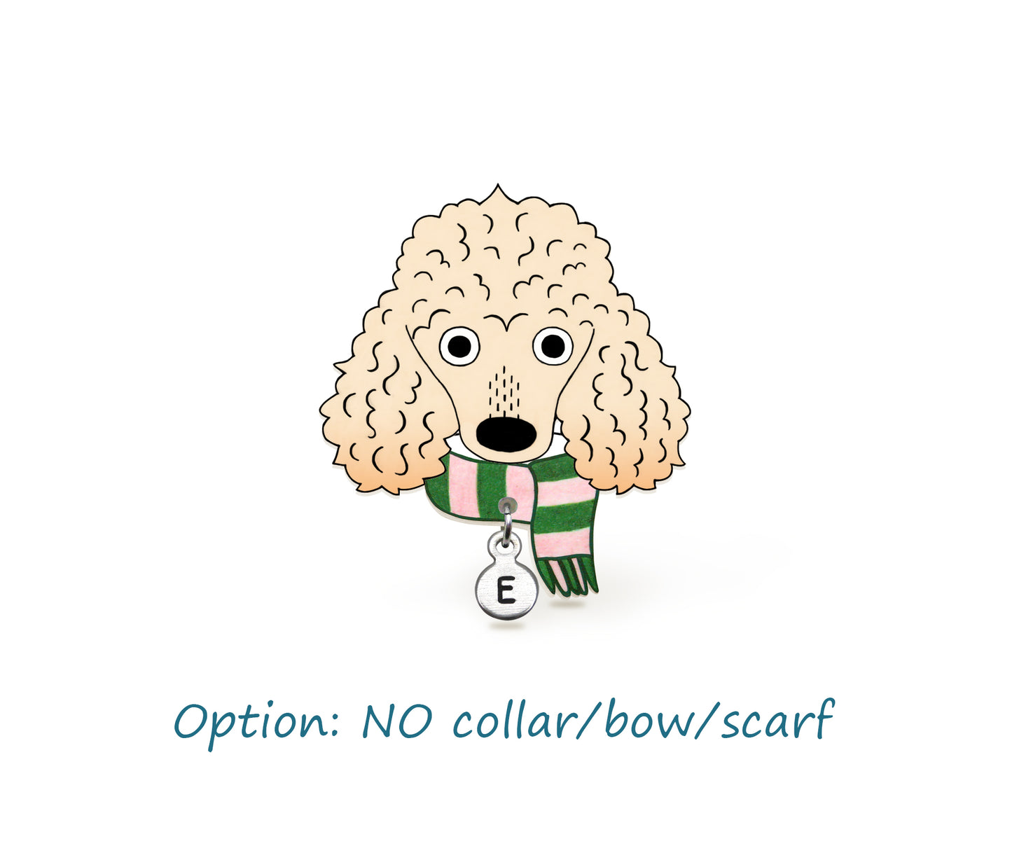 Cream Poodle Pin | Handcrafted Dog Brooch