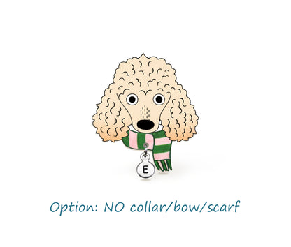 Cream Poodle Pin | Handcrafted Dog Brooch