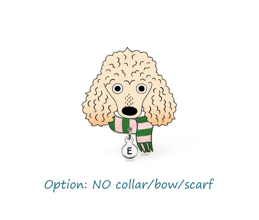 Cream Poodle Pin | Handcrafted Dog Brooch
