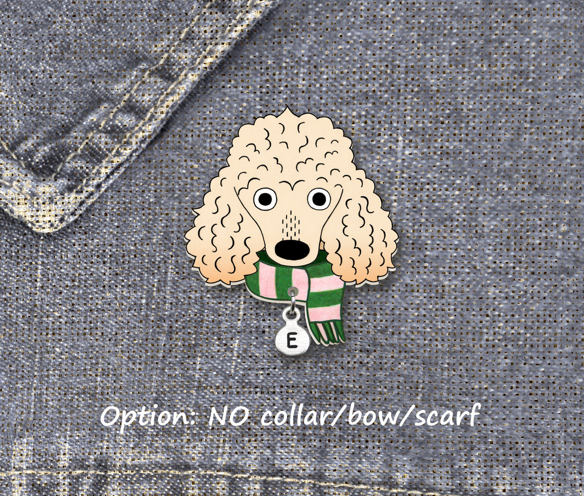 Cream Poodle Pin | Handcrafted Dog Brooch