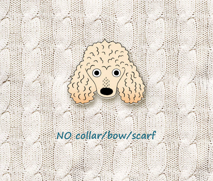 Cream Poodle Pin | Handcrafted Dog Brooch