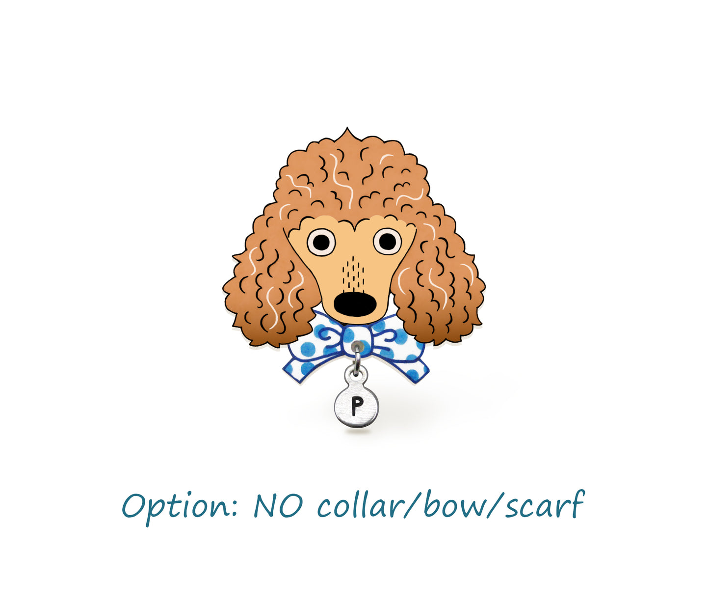 Apricot Poodle Pin | Custom Dog Brooch