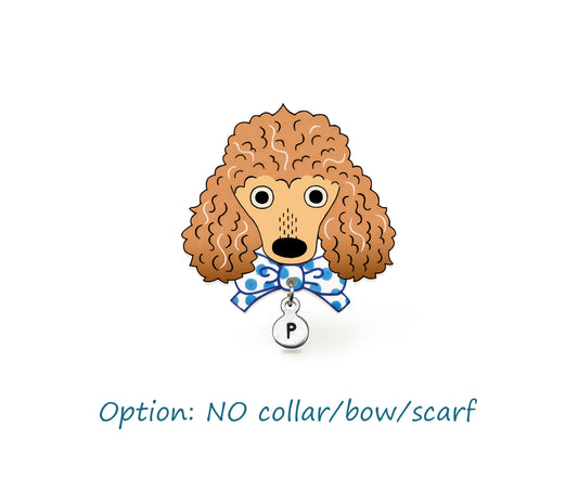 Apricot Poodle Pin | Custom Dog Brooch