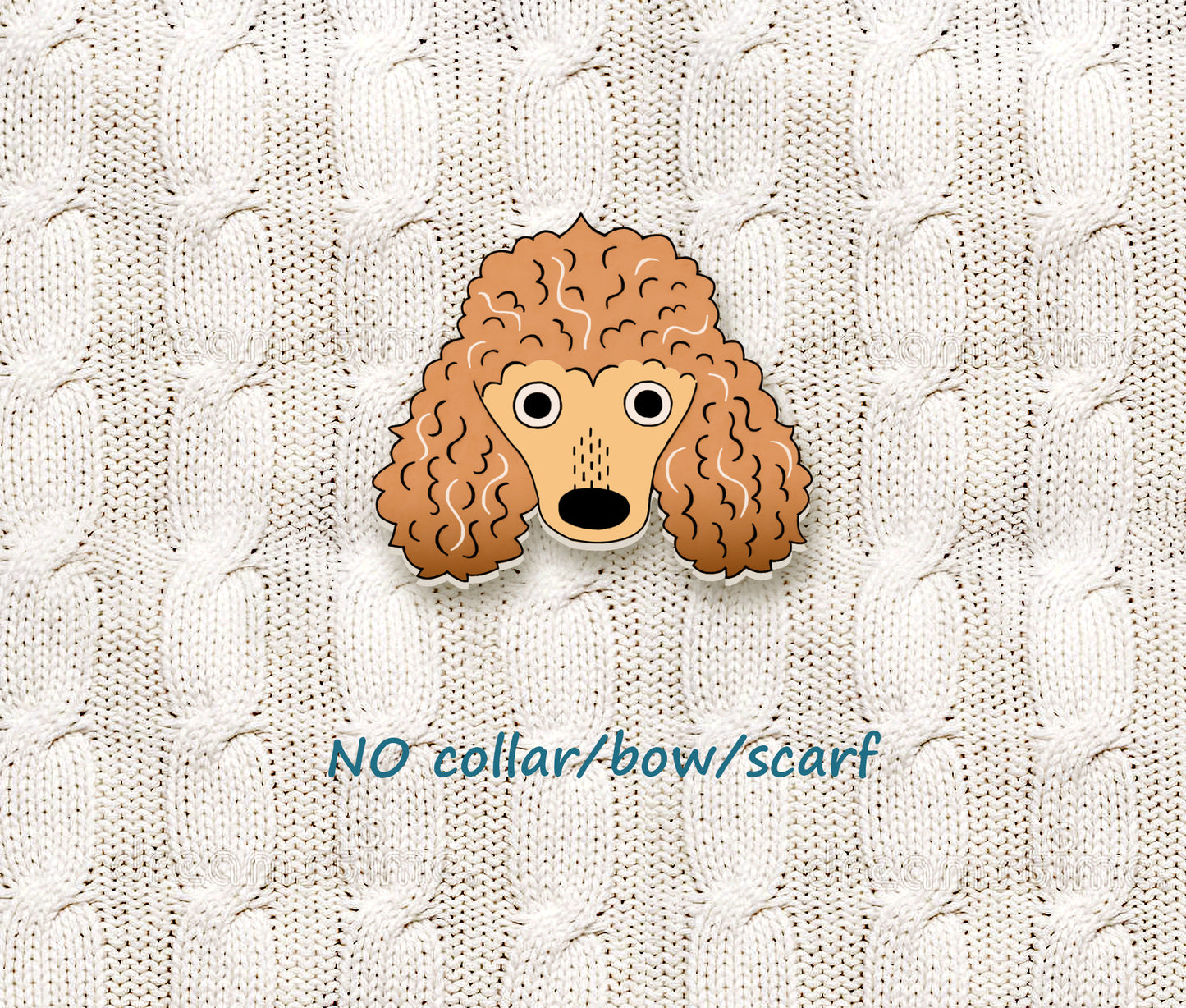 Apricot Poodle Pin | Custom Dog Brooch
