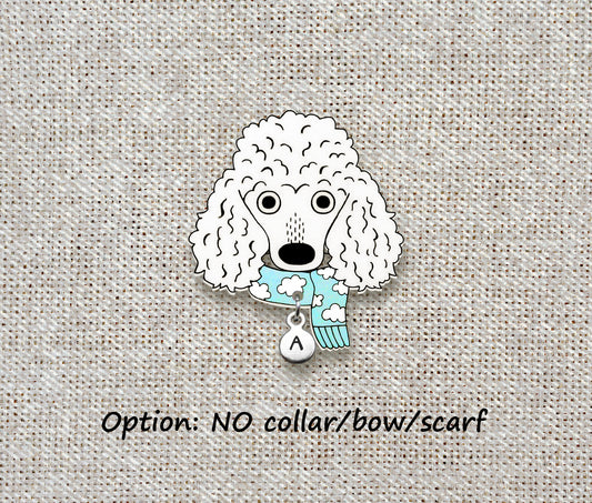 White Poodle Pin | Handmade Dog Mom Gift