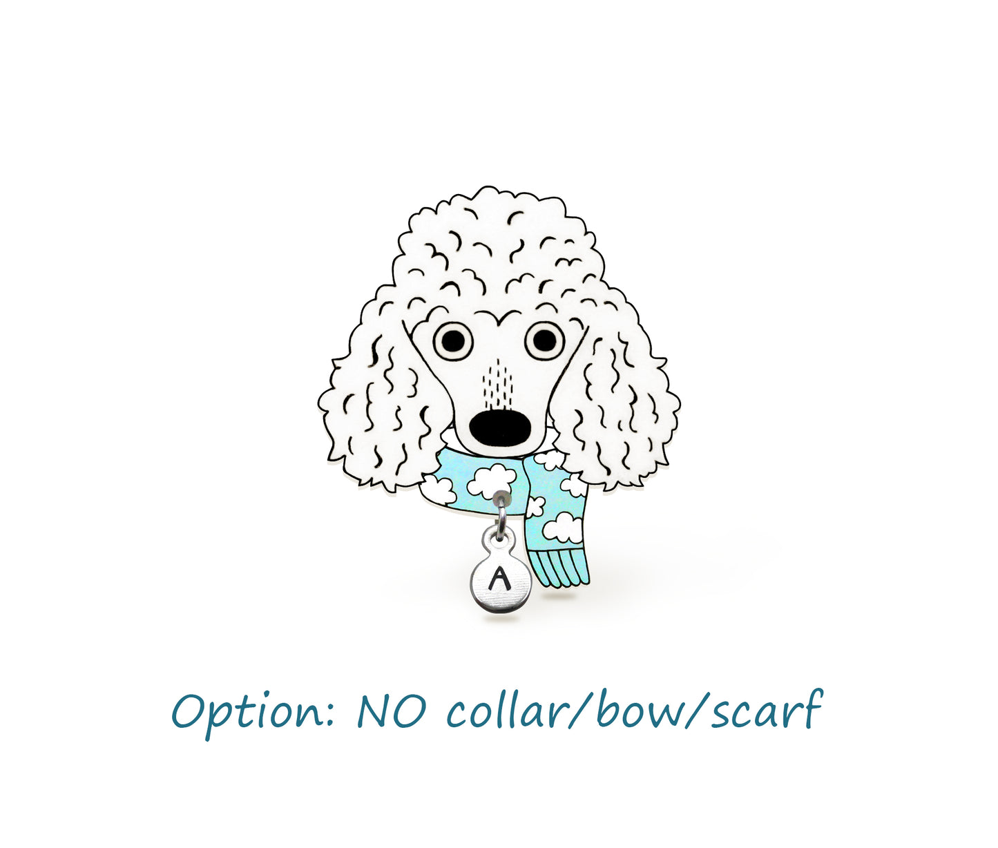 White Poodle Pin | Handmade Dog Mom Gift
