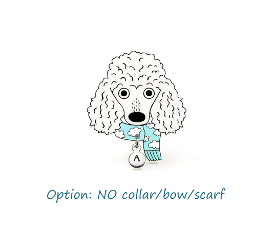 White Poodle Pin | Handmade Dog Mom Gift
