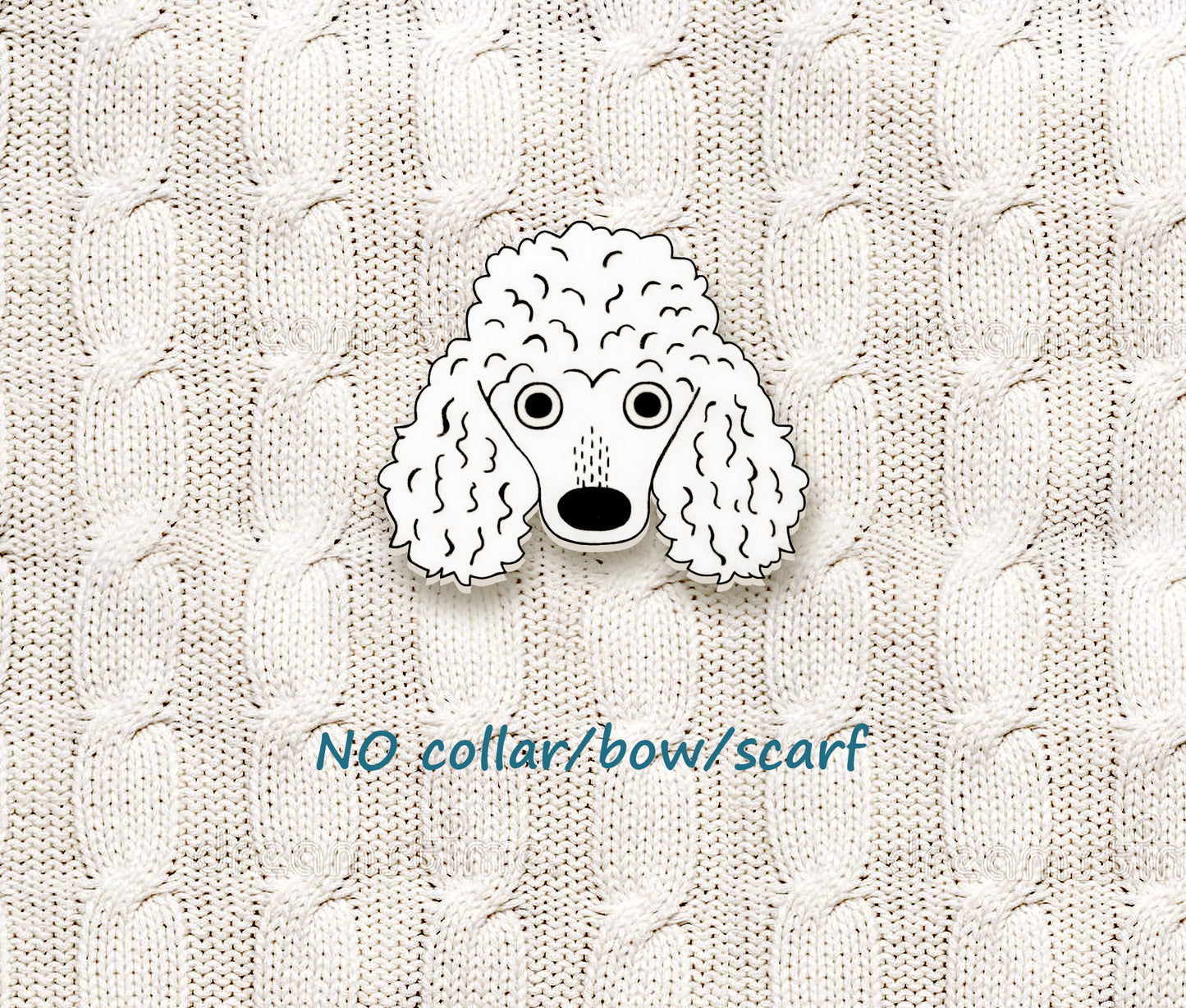 White Poodle Pin | Handmade Dog Mom Gift
