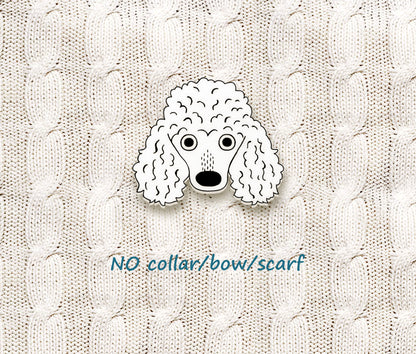 White Poodle Pin | Handmade Dog Mom Gift
