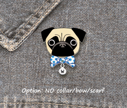 Fawn Pug Pin | Handmade Dog Lover Gift