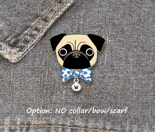 Fawn Pug Pin | Handmade Dog Lover Gift