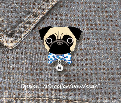 Fawn Pug Pin | Handmade Dog Lover Gift