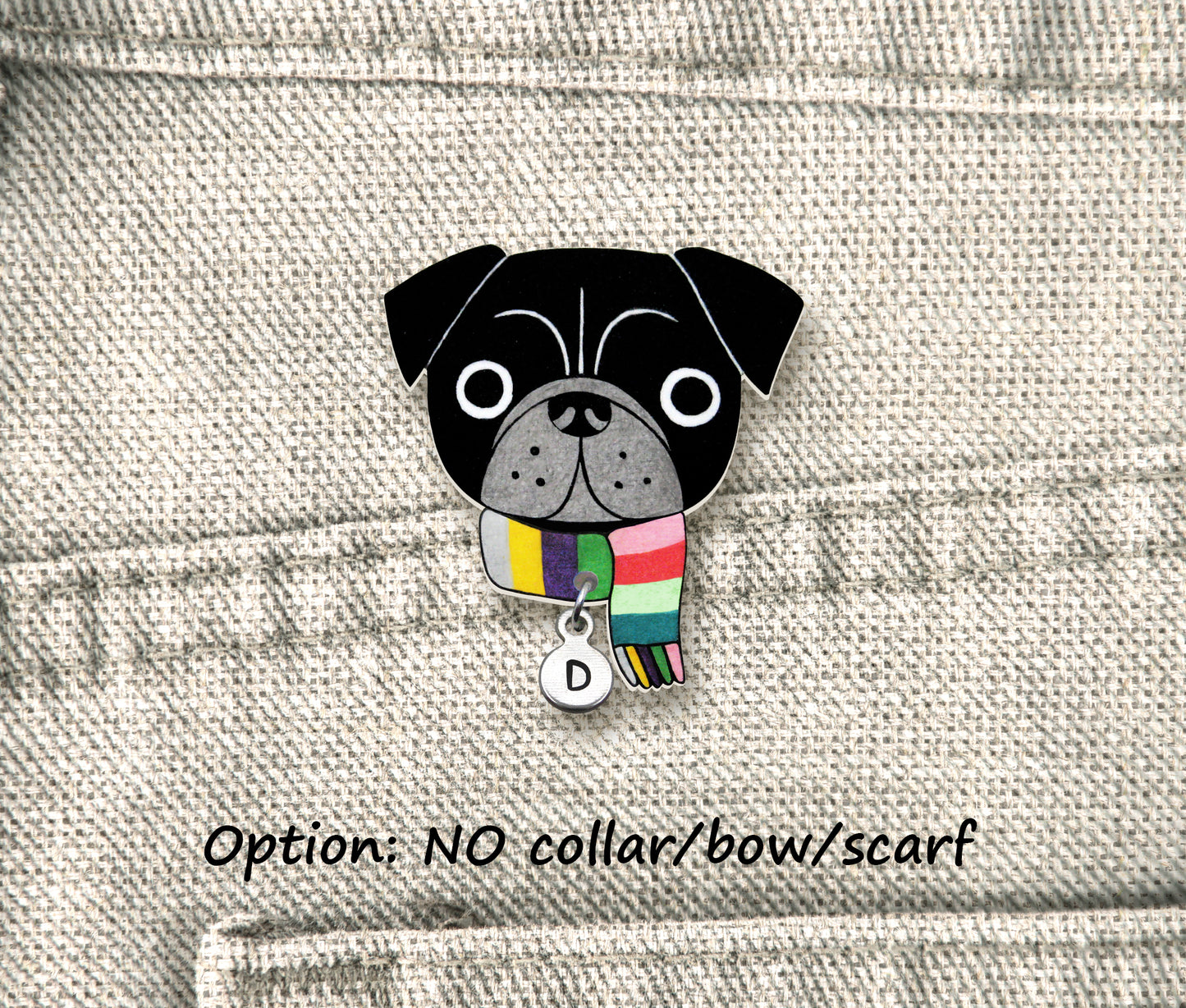 Black Pug Pin | Unique Dog Jewelry