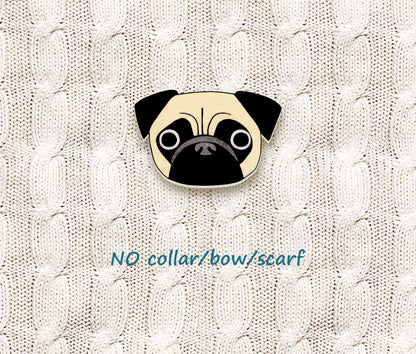 Fawn Pug Pin | Handmade Dog Lover Gift